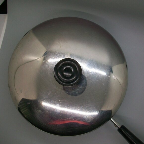 Vintage Revere Ware Copper Clad 8" Skillet Fry Pan with Lid Clinton IL - Picture 2 of 8